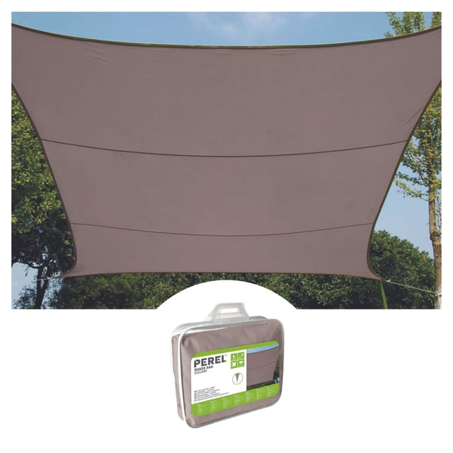 Perel Sonnensegel rechteckig 2 x 3 m Taupe
