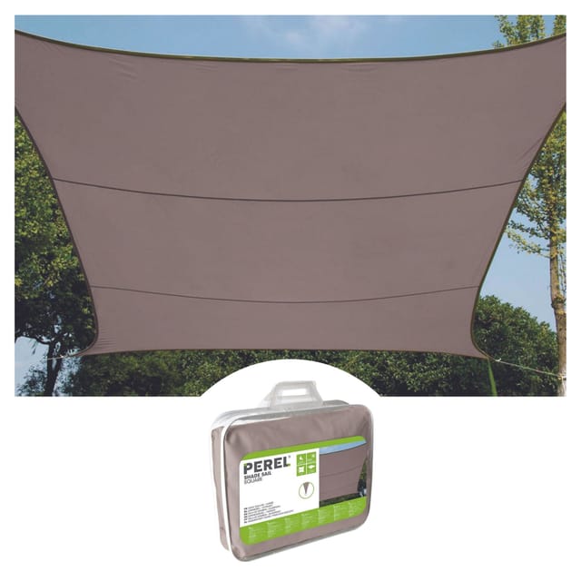 Perel Sonnensegel rechteckig 4 x 3 m Taupe