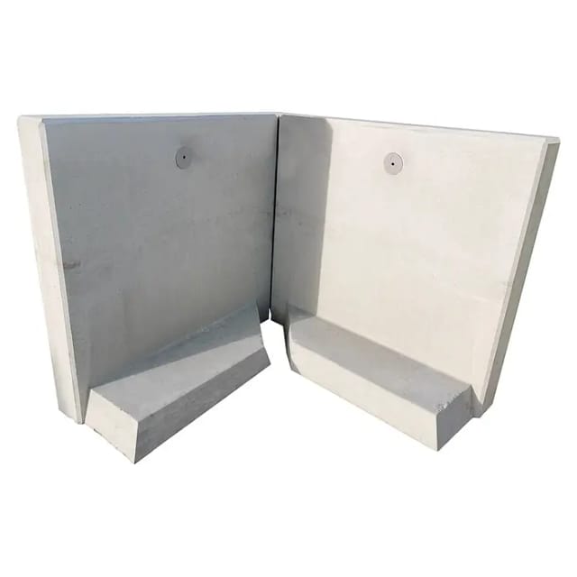 Diephaus L-Stein Ecke bewehrt Grau 90° 55 x 100 x 12 cm 2-teilig