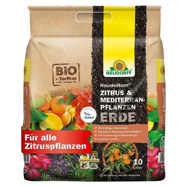Neudorff NeudoHum Zitrus- & MediterranpflanzenErde 10 Ltr. Torffrei