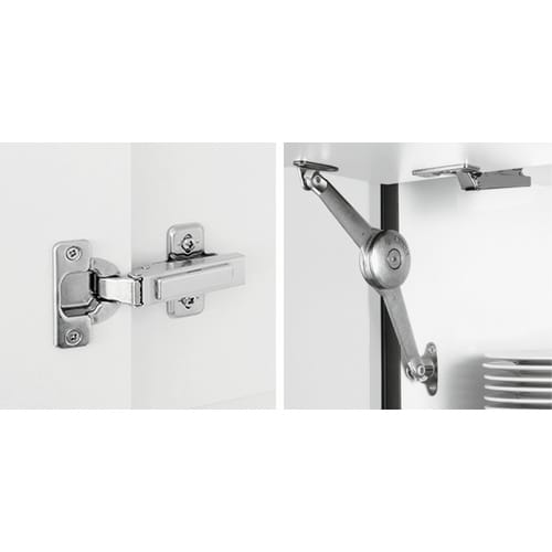 Impuls Küchen Küchenzeile IBZ4320BL 320 cm Weiß Hochglanz ohne E-Geräte