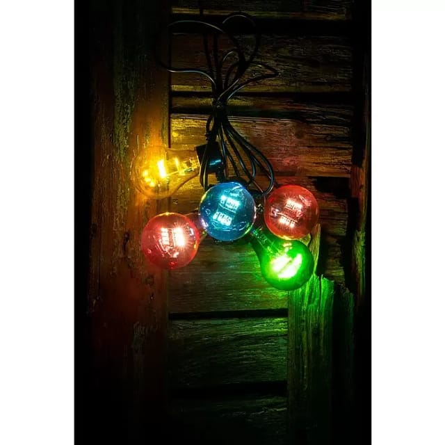 Konstsmide LED-Lichterkette für außen 5 bunte Leuchtmittel batteriebetrieben