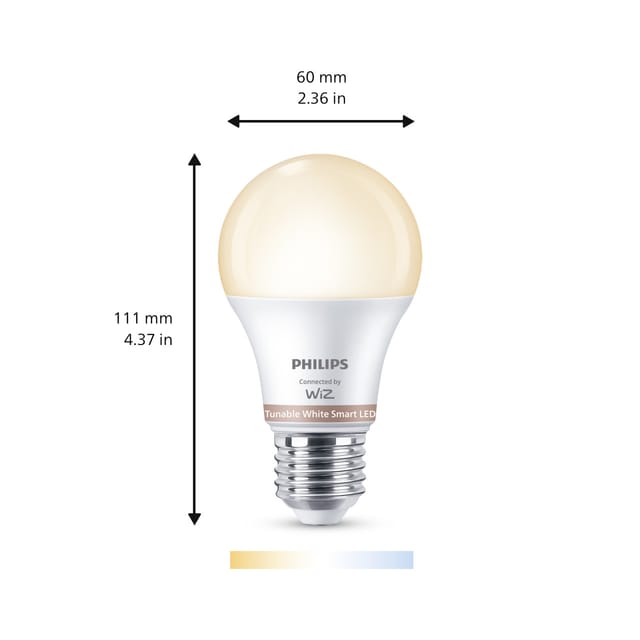 Philips WIZ Leuchtmittel E27 Glühlampenform 806,m 8 W