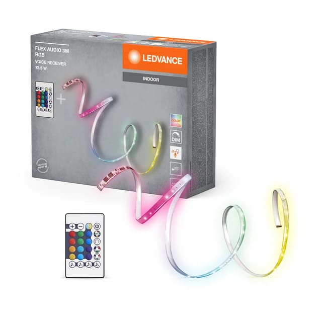 Ledvance LED-Streifen Flex Audio mit Fernbedienung 12,5 W RGB 300 cm