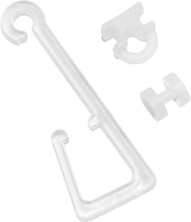 Gardinia Haken für Stoffösen mit X-Gleiter und Rollen Transparent 10-er Pack