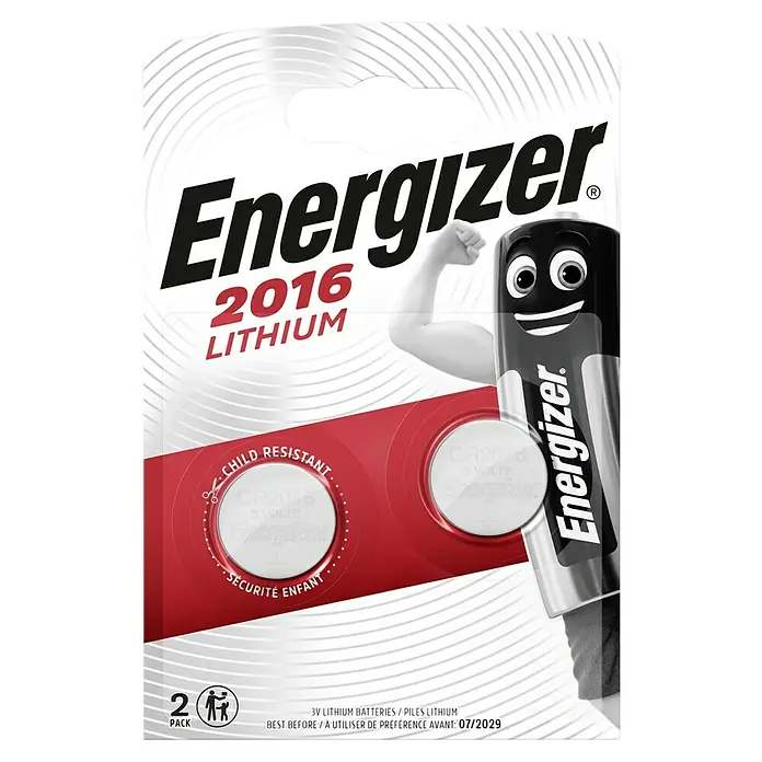 Energizer Knopfzelle Lithium CR 2016 2 Stück