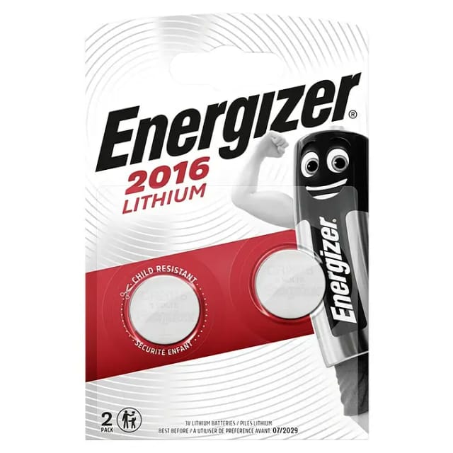 Energizer Knopfzelle Lithium CR 2016 2 Stück
