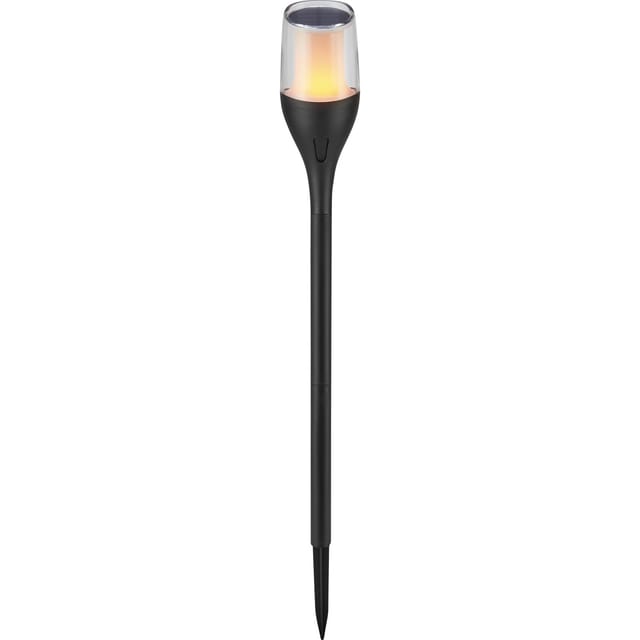 LED-Solarspieß Flammeneffekt 7,5 cm x 7,5 cm x 64,5 cm Schwarz