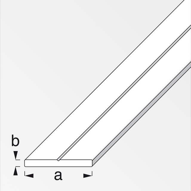 Flachstange Weiß 2 mm x 20 mm x 1000 mm