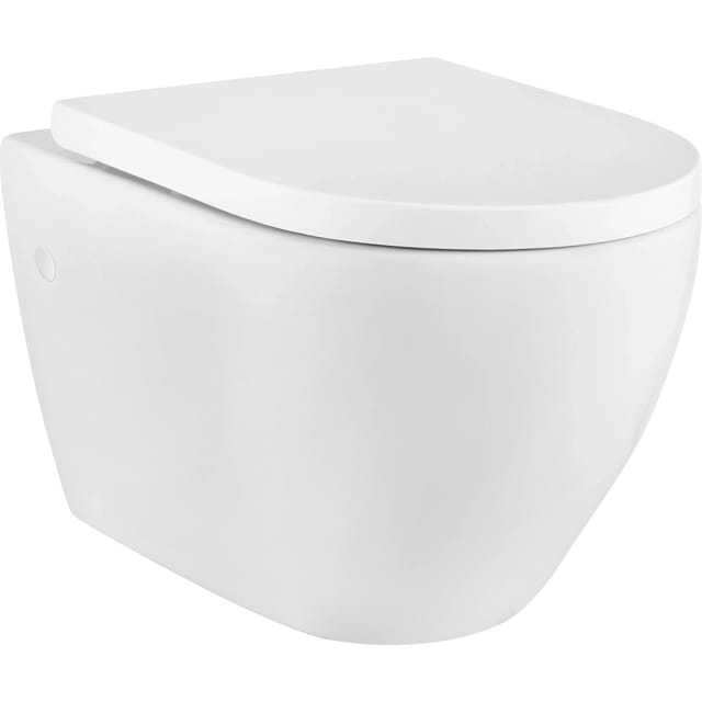 baliv Wand WC-Set Wandtiefspül-WC Kingston Weiß Spülrandlos