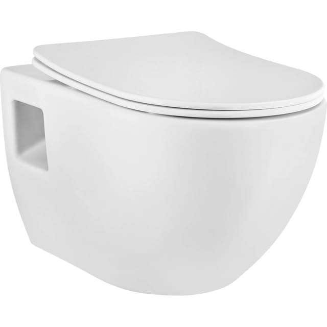 baliv Wand WC-Set Rockport Tiefspüler weiß spülrandlos