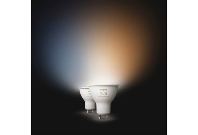 Philips Hue Leuchtmittel GU10 White Ambiance 350,m 4,2 W 2er Set
