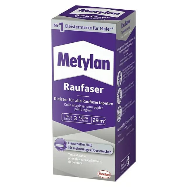 Metylan Tapetenkleister Raufaser 180 g Paket Transparent