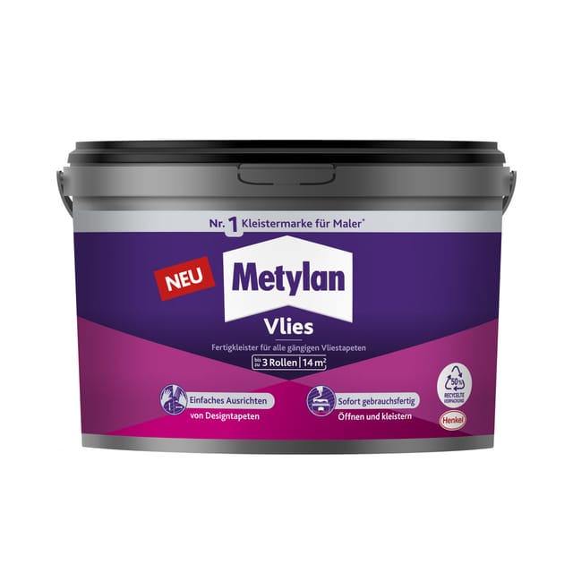Metylan Fertigkleister Vlies 3 kg Eimer Transparent