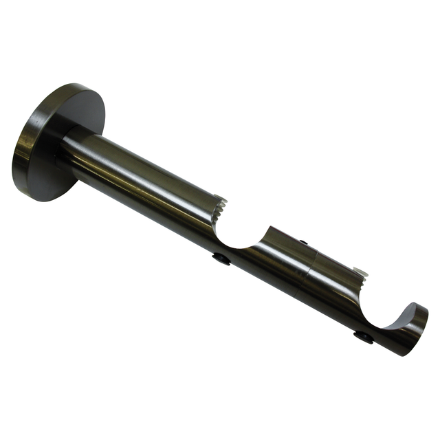 Gardinia Doppel-Kombiträger Chicago für Ø 20 mm offen Titan 8 cm / 6 cm
