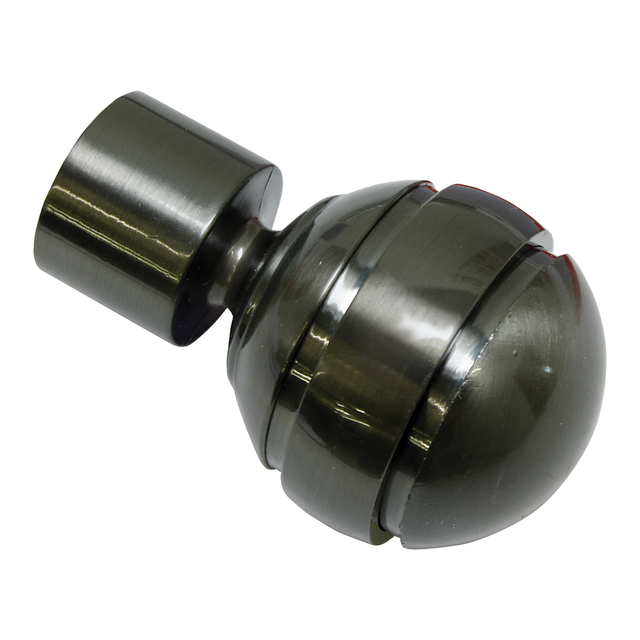 Gardinia Endstück Chicago Kugel für Ø 20 mm Titan 2-er Pack