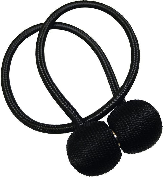 Gardinia Raffhalter Flex-S mit Magnet Schwarz 2 Stück