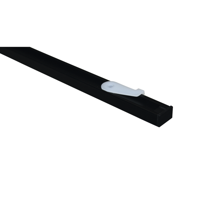 Gardinia Vorhangschienen-Set Lucy 1-läufig Schwarz-Matt 160 cm