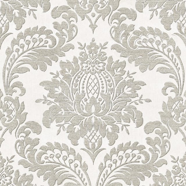 Sublime Vliestapete Damask 10 m x 52 cm Grau FSC®