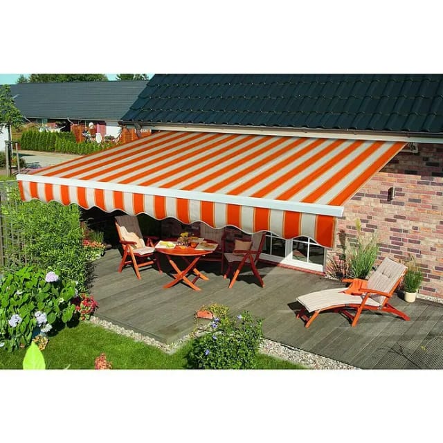 Spettmann Gelenkarmmarkise 300 cm x 200 cm Beige-Orange gestreift