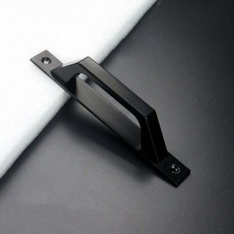 Enowelir D-förmiger Türgriff Für Gartentore Aus Holz, 200 Mm, Schwarz