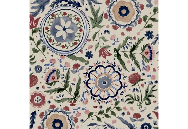 Joules Vliestapete Festival Flowers Antique 10 m x 52 cm Bunt FSC®