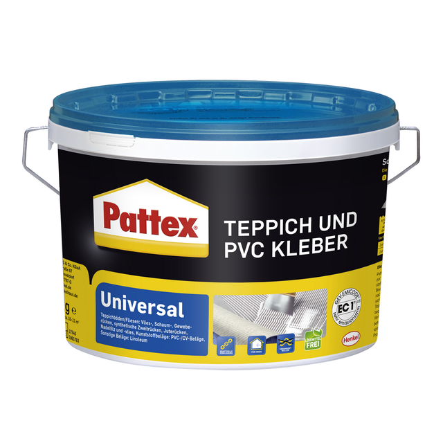 Pattex Teppichkleber Teppich und PVC Kleber Universal 4 kg Eimer