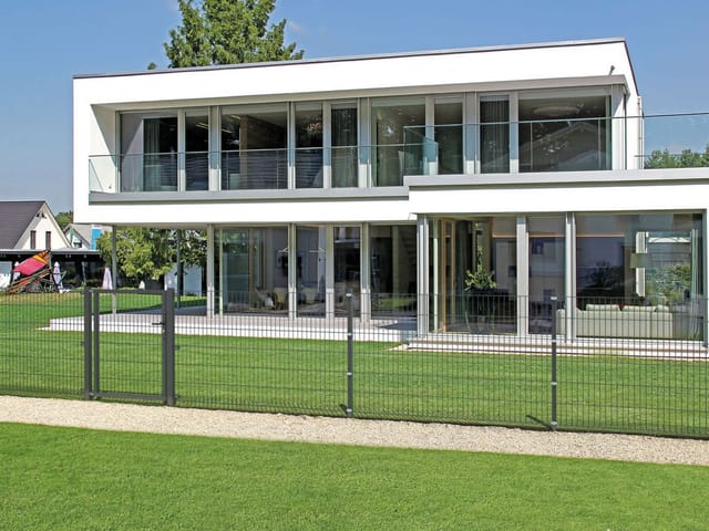 Metallzaun Grund-Set Doppelstabmatte verz. Anthrazit beschichtet 7 x 2 m x 1,2 m