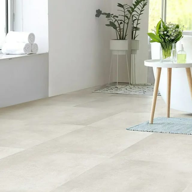 Bodenfliese Feinsteinzeug Marte Weiß Matt 60 cm x 60 cm