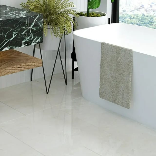 Bodenfliese Feinsteinzeug Opium Creme Poliert 60 cm x 30 cm