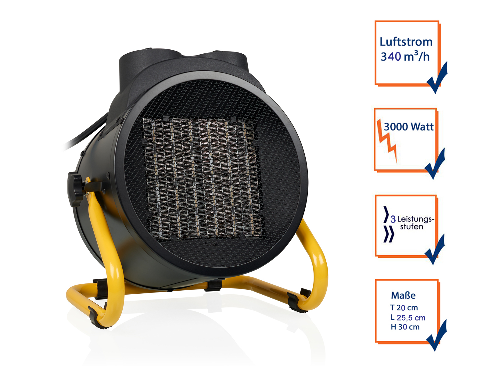 Industrie-heizgerät Ka-5072 3000 W Schwarz Tristar