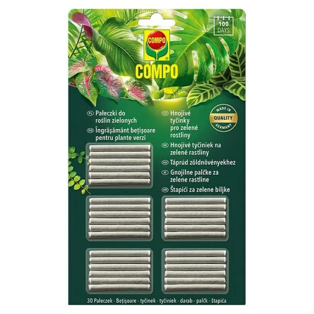 Compo Düngestäbchen für Grünpflanzen und Palmen mit Guano 30 Stäbchen
