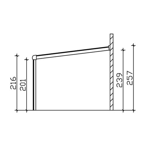 Skan Holz Terrassenüberdachung Garda 434 x 307 cm Aluminium Weiß