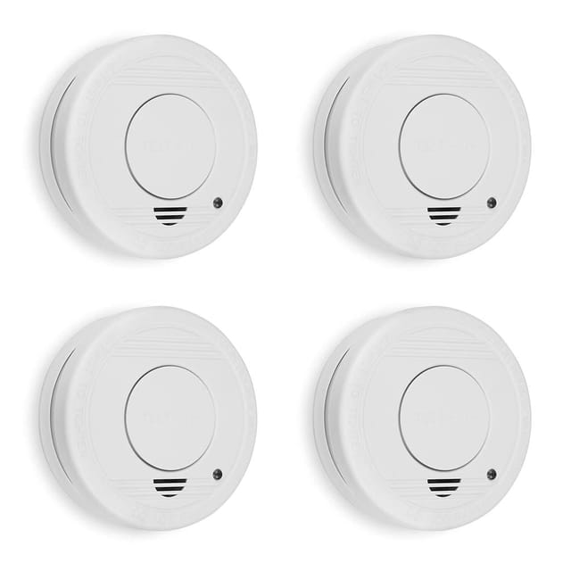 Smartwares Rauchmelder FSM-11514 5-Jahre-Batterie RM250/4, Weiß, 4er Pack