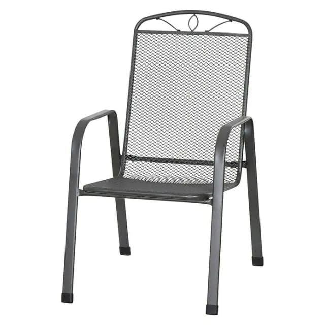 Siena Garden Elda Stapelsessel Matt-Anthrazit 58 x 65 x 96 cm