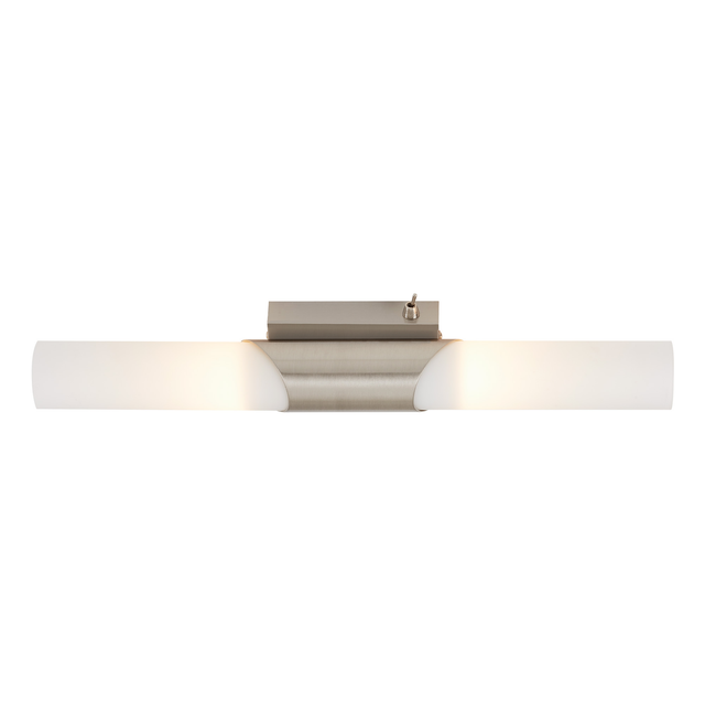 Briloner Wandleuchte Kabili Kippschalter E14 Fassung Glas 43,5 cm Matt-Nickel