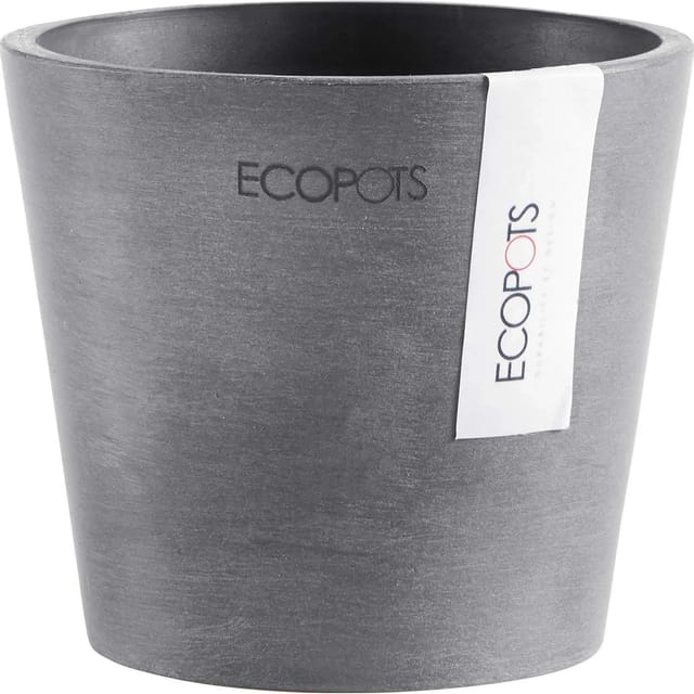 Ecopots Pflanztopf Amsterdam Ø 10,5 cm x 9 cm Grau