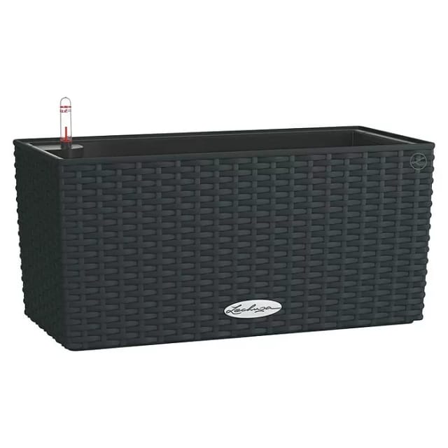 Lechuza® Pflanzgefäß Balconera Cottage 40 cm x 19 cm Graphit-Schwarz