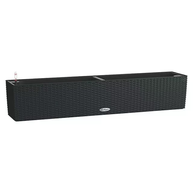 Lechuza® Pflanzgefäß Balconera Cottage 100 cm x 19 cm Graphit-Schwarz