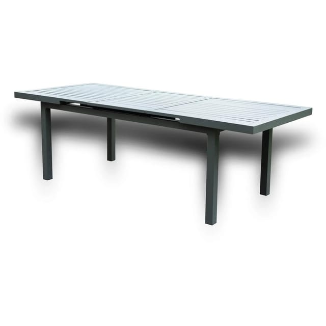 Home Deluxe Ausziehtisch Calido Aluminium Anthrazit 76,5 x 97,5 x 180/240 cm