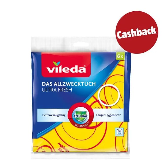 Vileda Allzwecktuch Das Wischtuch Geruchsstopp 6er-XXL Pack