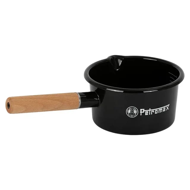 Petromax Emaille Stieltopf Schwarz 1,