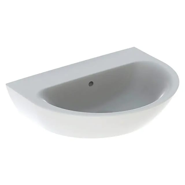 Geberit Waschtisch Renova 65 cm ohne Hahnloch mit Überlauf Weiß KeraTect
