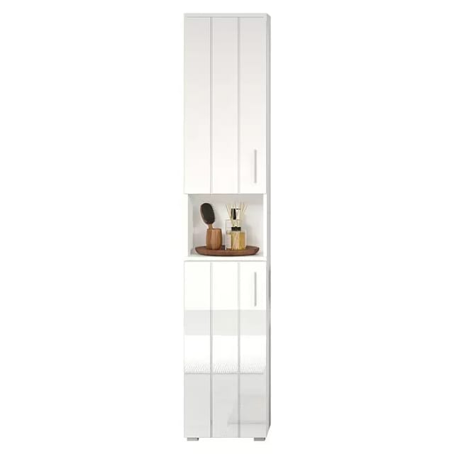 Trendteam Hochschrank Wons Weiß Hochglanz 37 cm