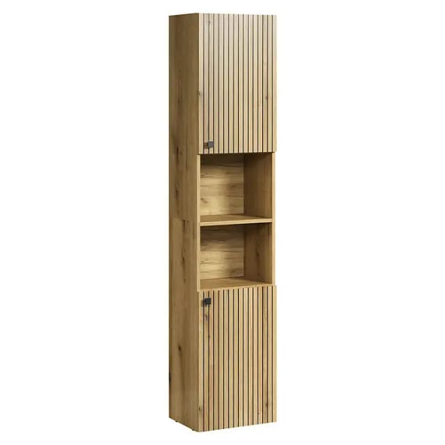 Trendteam Hochschrank Pure Bliss mit Gefrästen Rillen Artisan Eiche 40 cm FSC®