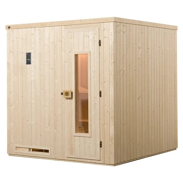Weka Elementsauna Halmstad 2 Sparset 7,5 kW BioS Holztür