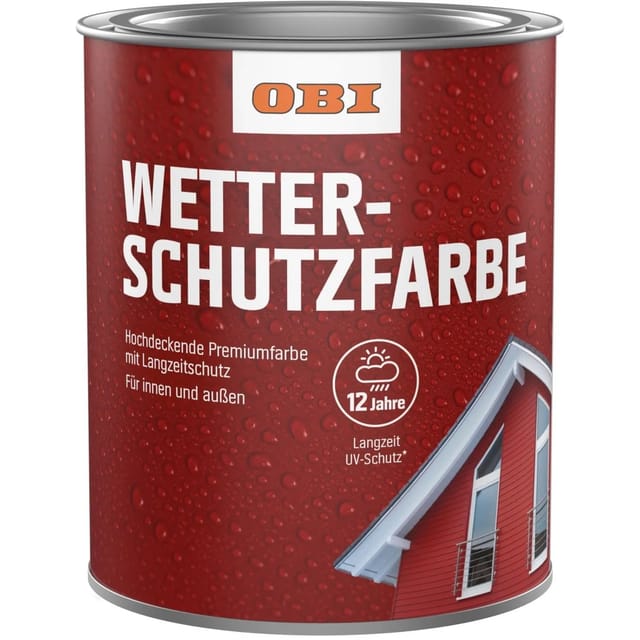 OBI Wetterschutzfarbe Reinweiß seidenmatt 5,