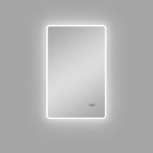 DSK Design LED-Lichtspiegel Silver Porto 45 cm x 70 cm