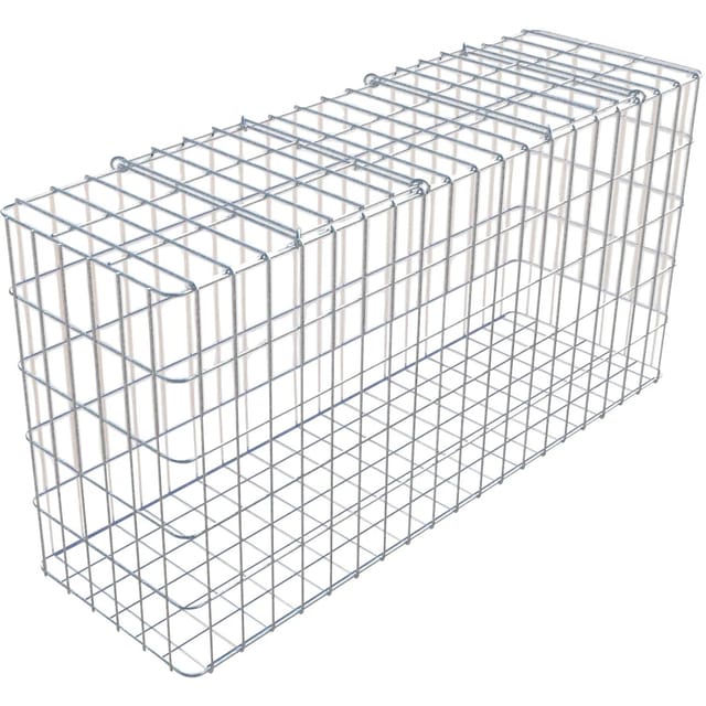 Gabiona Gabione feuerverz 52 x 102 x 32 cm Maschenw 5 x 10 cm