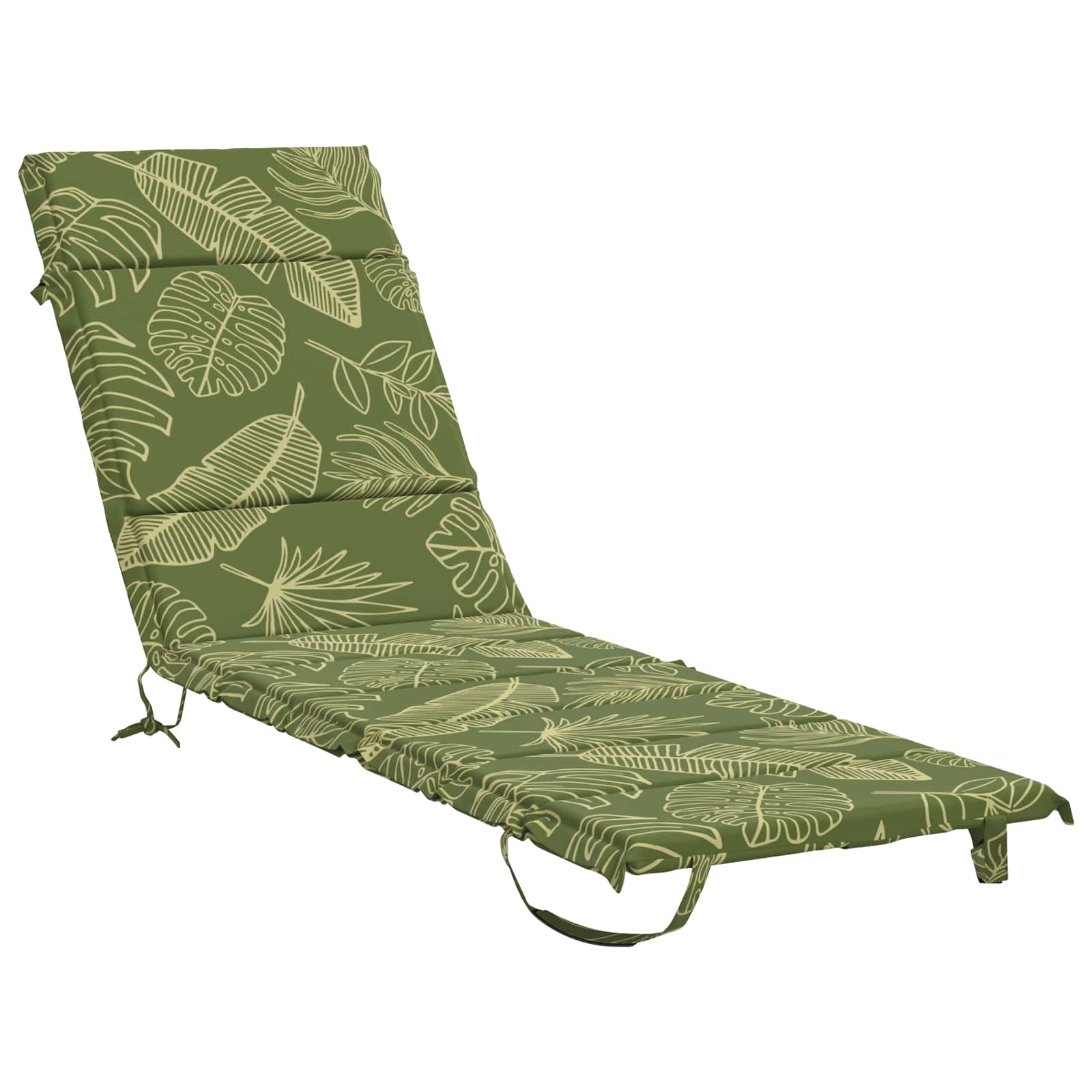 Sonnenliege Kissen Gemert 100 % Polyester Blattdesign Vidaxl